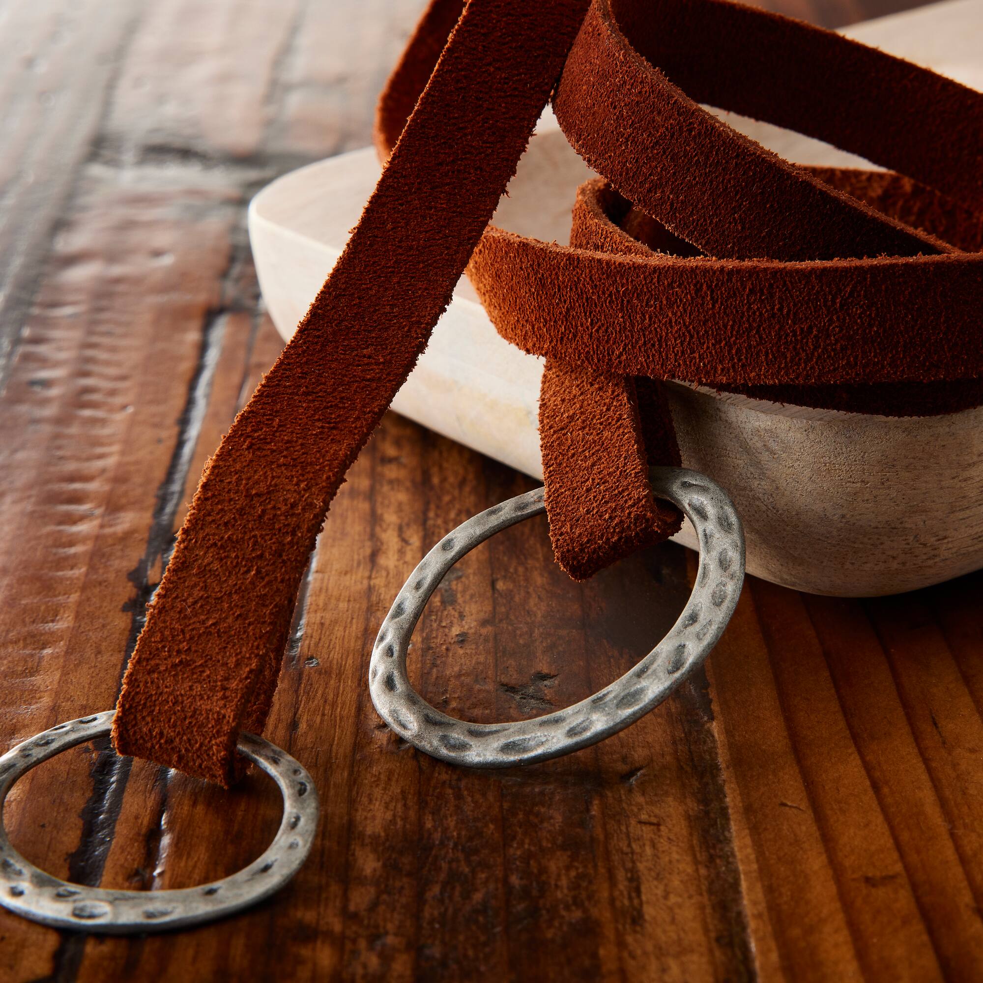 Medium Brown Suede Strip by ArtMinds™